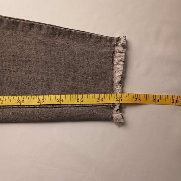 Nature Denim Buttonfly Jeans Size 29/8 High Rise Skinny Leg Grey Color - Picture 9 of 10